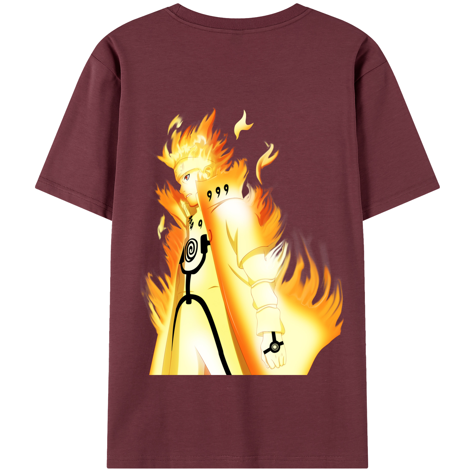 （画像用） NARUTO -ナルト- うずまき ナルト Uzumaki Naruto 綿100％半袖Tシャツ（背面プリント）